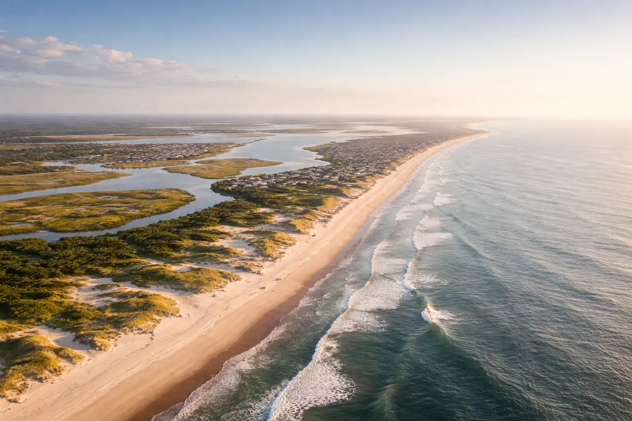 New Jersey coastline aerial view